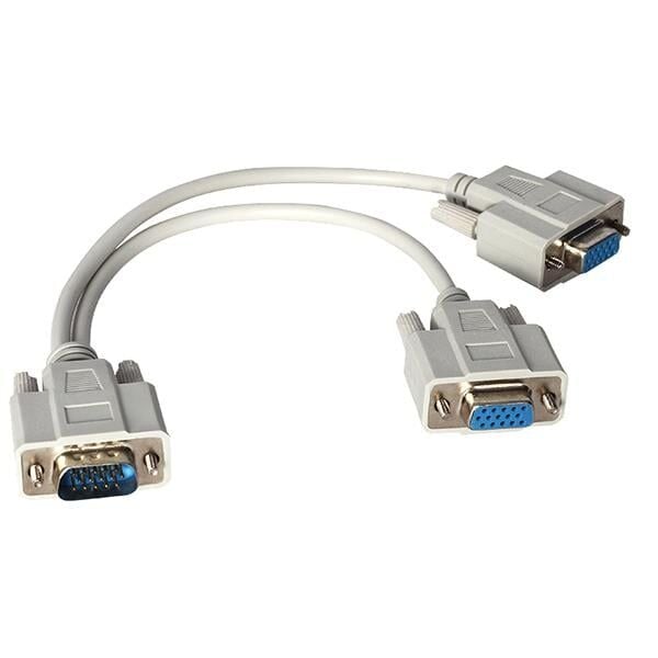 Ayt Powermaster PM-1557 1x VGA Erkek To 2x VGA Dişi 30 CM Çevirici Kablo Vga Soket Çoklayıcı Çoğaltıcı