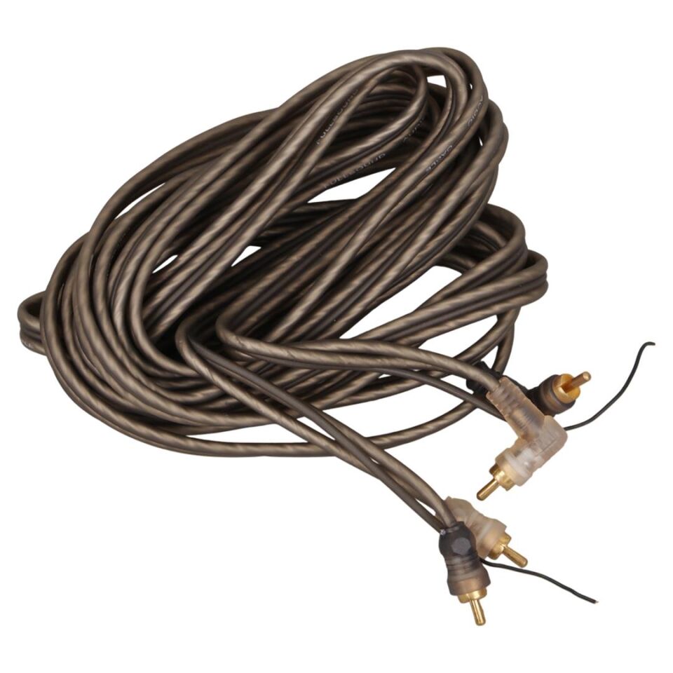 Fully G-512AB 5 Metre 2 Rca  2 Rca L-Tip Şaseli Oto Amfi Sinyal Kablosu