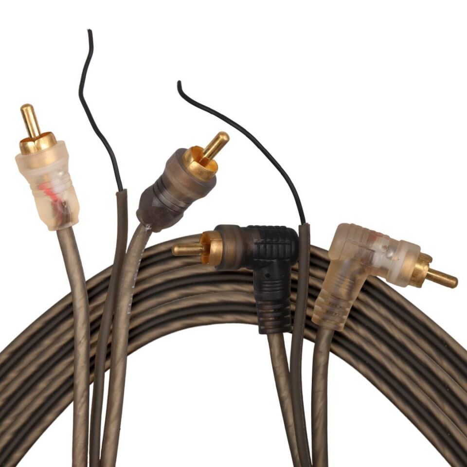 Fully G-512AB 5 Metre 2 Rca  2 Rca L-Tip Şaseli Oto Amfi Sinyal Kablosu