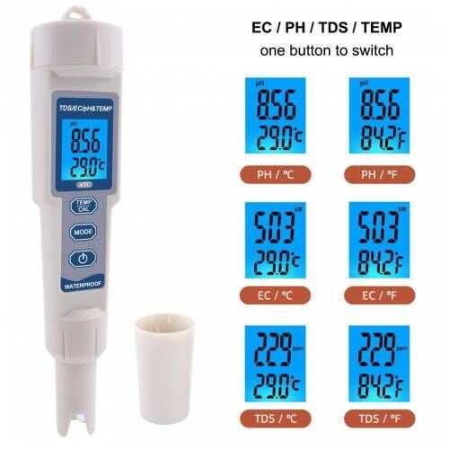 Aek-Tech Ph-3508 4'ü 1 Arada Sıcaklık Ölçer