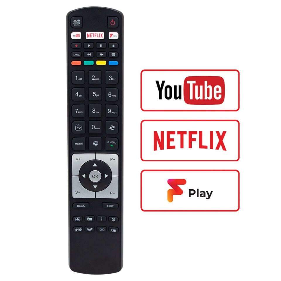 WEKO KL VESTEL RC 5118F BLACK FPLAY NETFLIX-YOUTUBE-PLAY TUŞLU LCD LED TV KUMANDA