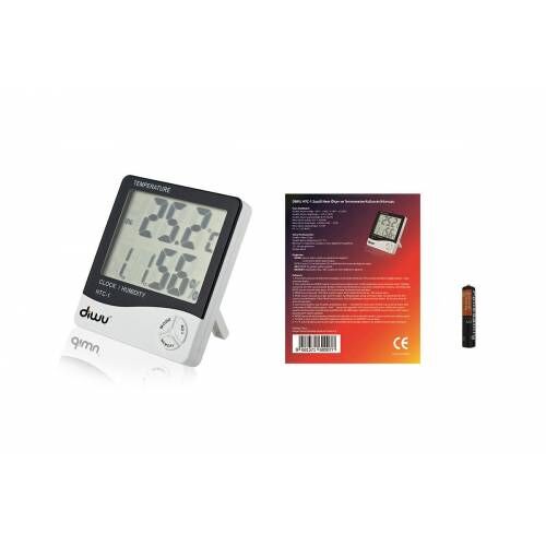 Diwu HTC-1 Saatli Nem Ölçer ve Termometre