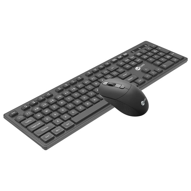 Lenovo Lecoo KW201 Kablosuz Q Klavye Mouse Set Siyah Bilgisayar Pc Klavye Mouse Seti