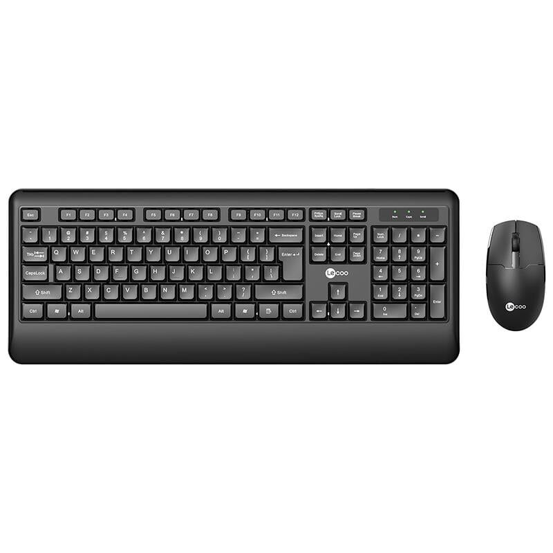 Lenovo Lecoo KW202 Kablosuz Q Klavye Mouse Set Siyah Bilgisayar Pc Klavye Mouse Seti