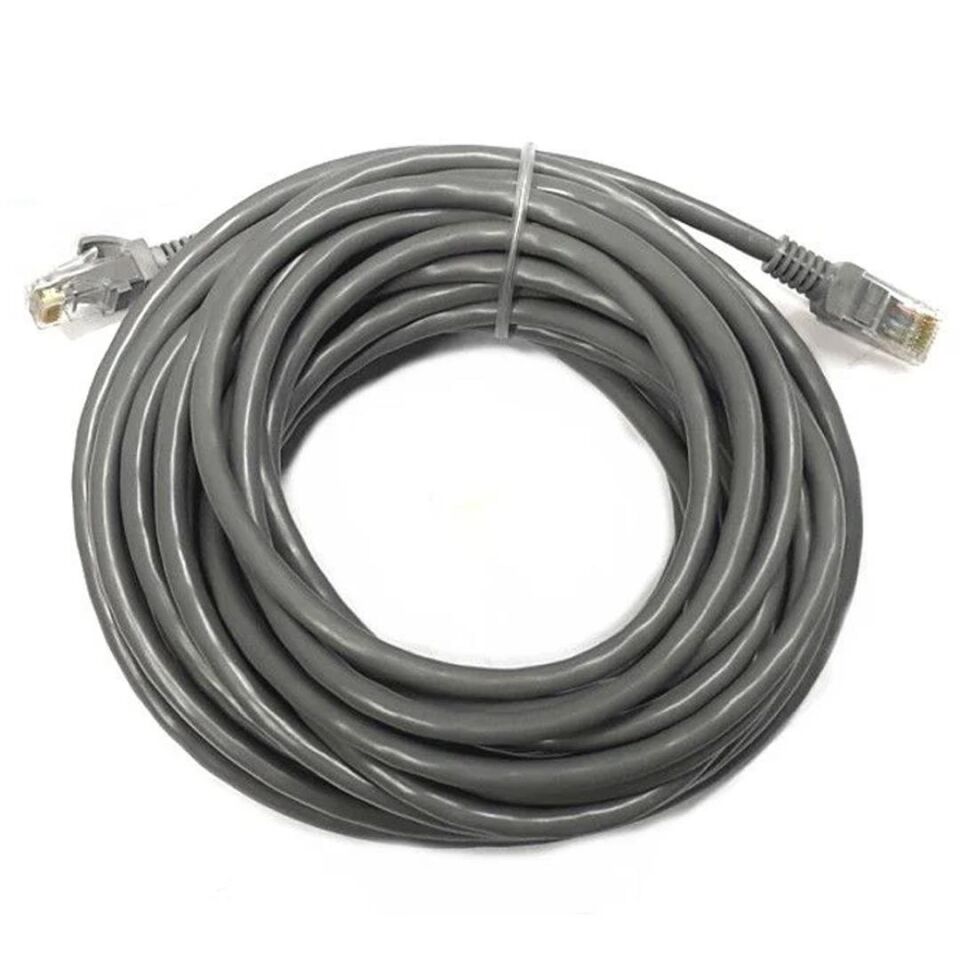 Ayt G-505V 10 Metre Gri Cat6 Kablo Ethernet Kablosu Jack Soketleri Takılı Hazır İnternet Kablo
