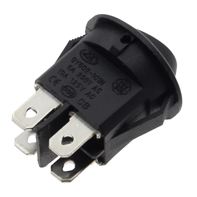 Ayt IC-131-4 Yuvarlak Işıklı On Off Anahtar 4 Pin Aç Kapa Düğme Buton 23 mm
