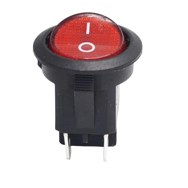 Ayt IC-131-4 Yuvarlak Işıklı On Off Anahtar 4 Pin Aç Kapa Düğme Buton 23 mm