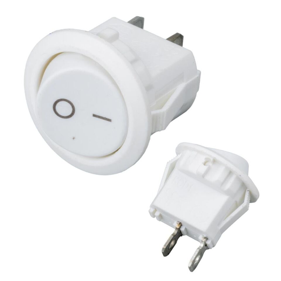 IC-133A Yuvarlak Işıksız On Off Anahtar 2 Pin Aç Kapa Düğme Buton 20 Mm