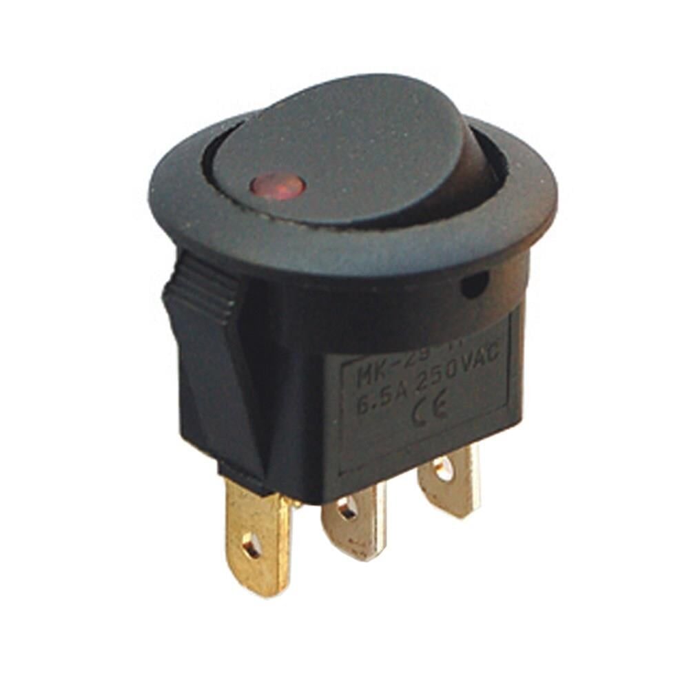 IC-132 Yuvarlak 3 Pinli 220 Volt Nokta Işıklı Açma Kapama Anahtarı On Off Düğme Buton Özellikleri