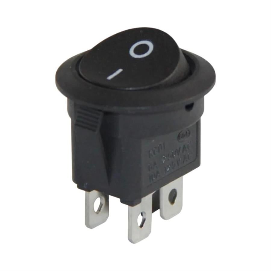 Ayt IC-133-4 Yuvarlak Işıksız 4 Pin On Off Anahtar Aç Kapa Buton Düğme 17x28 mm