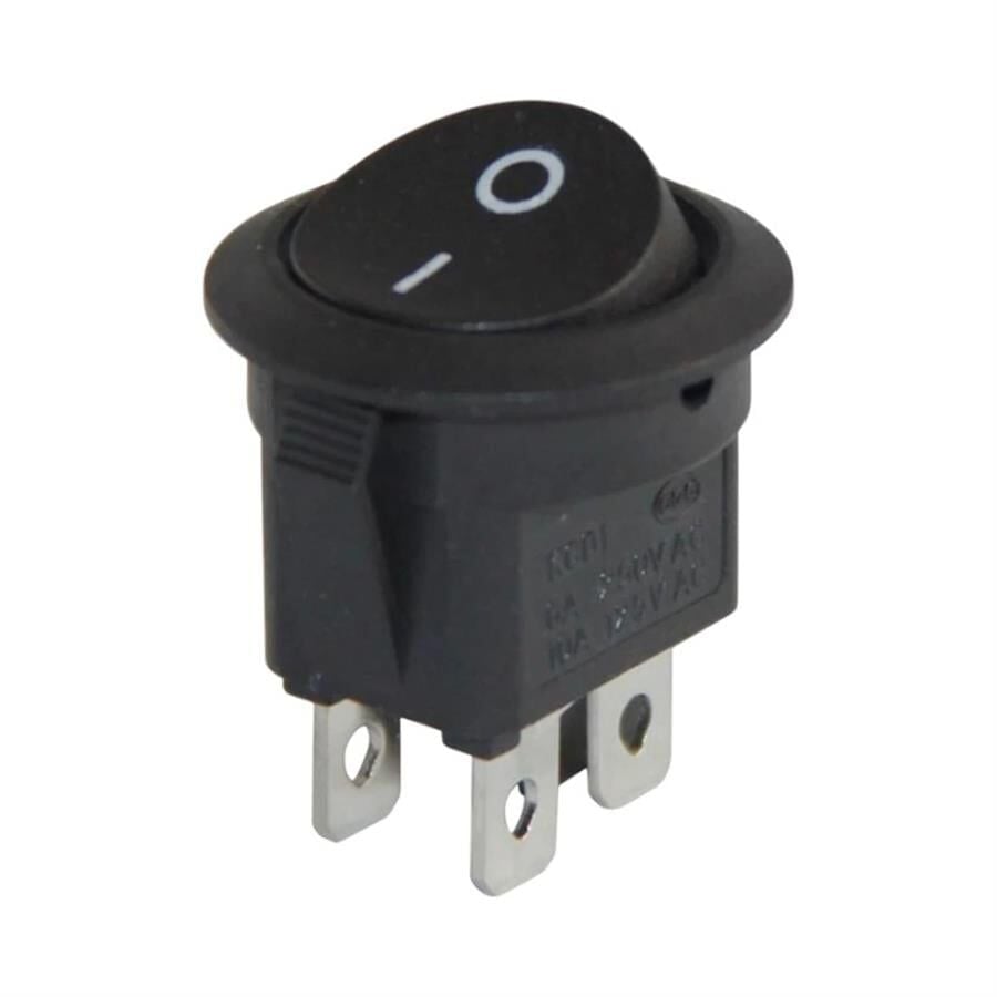 Ayt IC-133-4 Yuvarlak Işıksız 4 Pin On Off Anahtar Aç Kapa Buton Düğme 17x28 mm