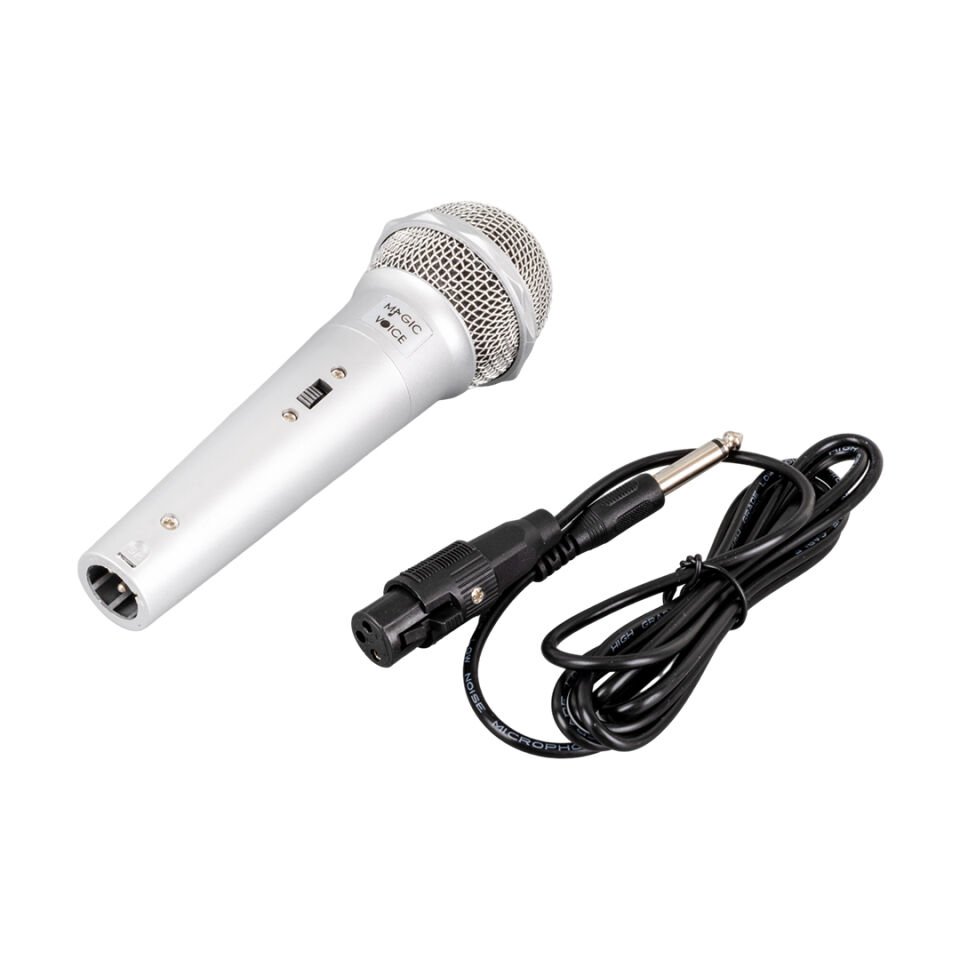 Magicvoice Dinamik Kablolu El Mikrofonu 6.3mm Jack Girişli Mikrofon