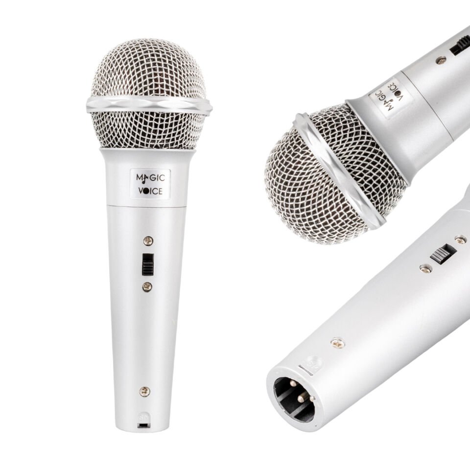 Magicvoice Dinamik Kablolu El Mikrofonu 6.3mm Jack Girişli Mikrofon