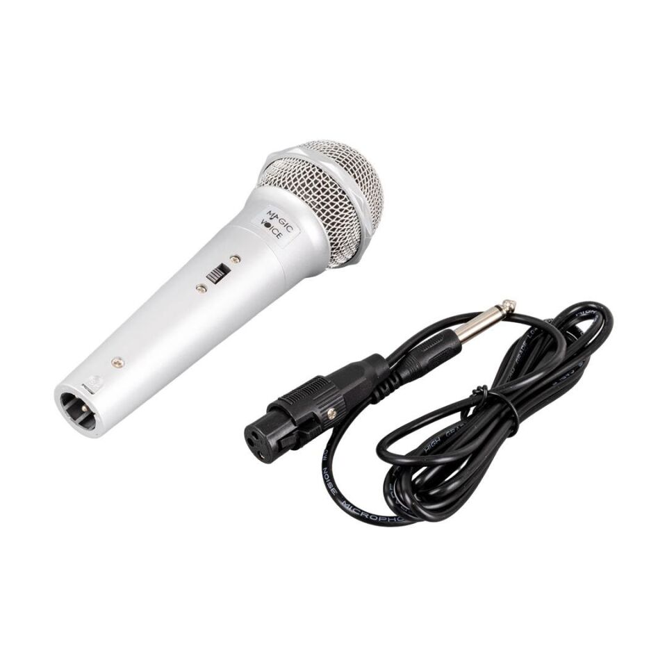 Magicvoice Dinamik Kablolu El Mikrofonu 6.3mm Jack Girişli Mikrofon