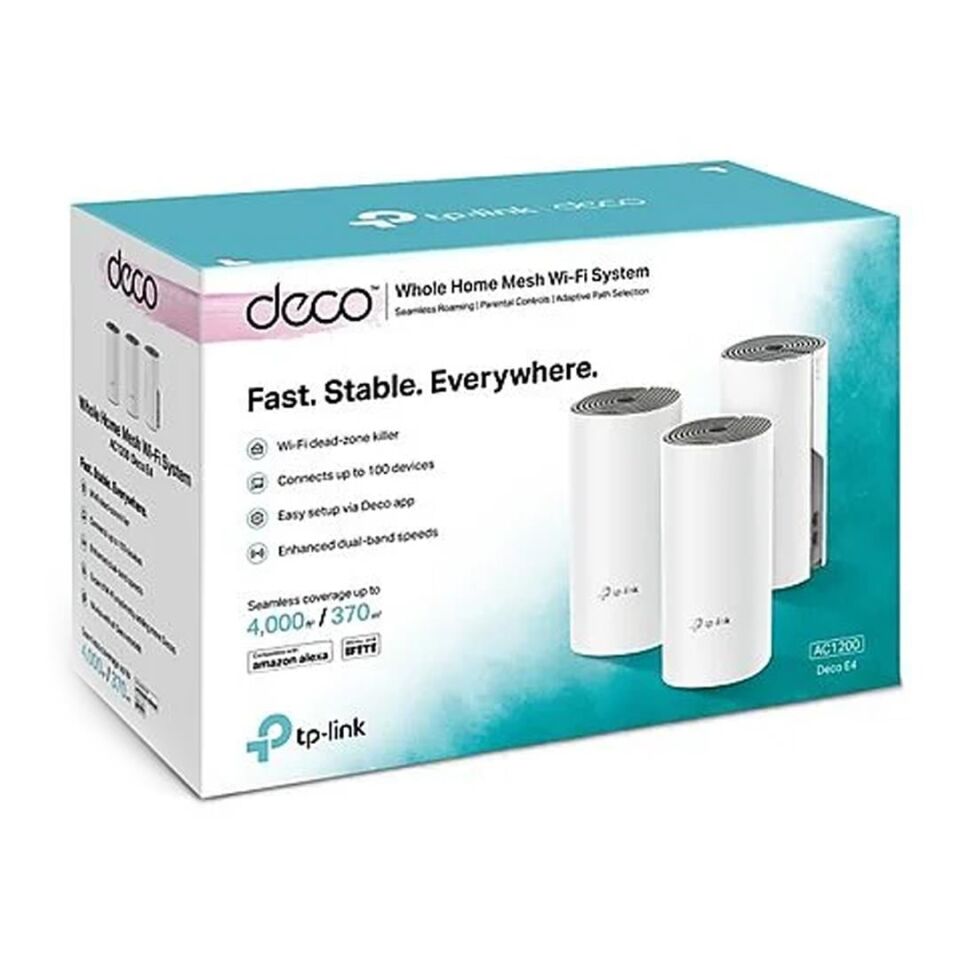 TP-Link AC1200 Deco E4 1200Mbps Mesh WIFI Sistemi (Üçlü)