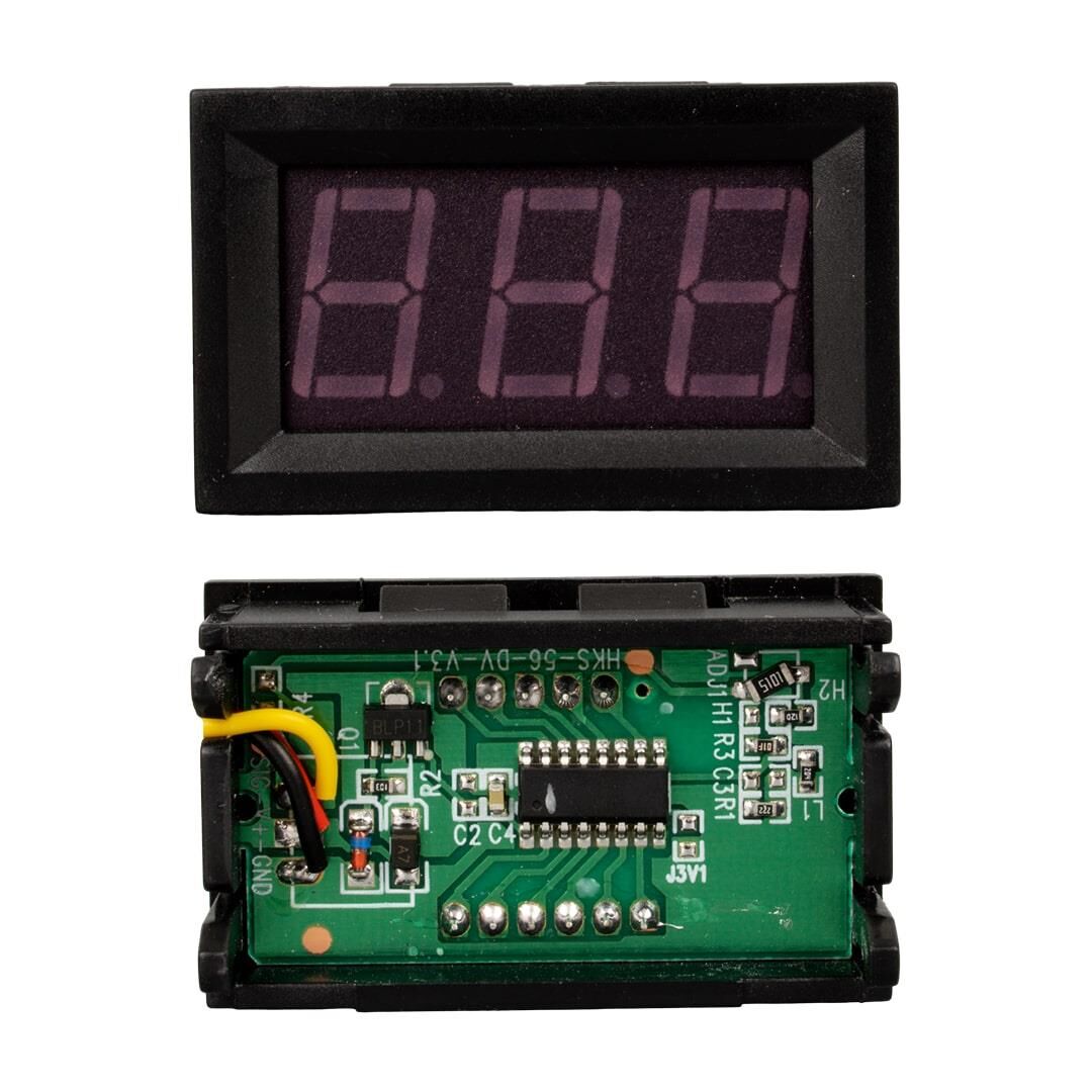 Ayt Weko CA-056-100V DC 0-100 Volt Dijital Kırmızı Ekran Voltmetre 3 Pin Dijital Volt Göstergesi Pano Tip
