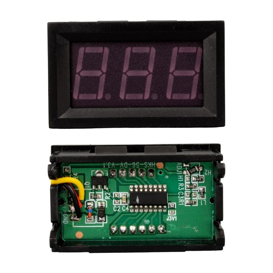 Ayt Weko CA-056-100V DC 0-100 Volt Dijital Kırmızı Ekran Voltmetre 3 Pin Dijital Volt Göstergesi Pano Tip