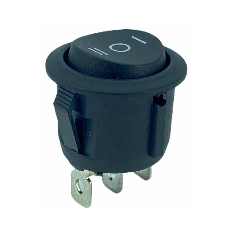 Ayt IC-134-2 Yaylı Yuvarlak Işıksız Anahtar On-Off On 3 pin Aç Kapa Düğme Buton 19x28,5 mm