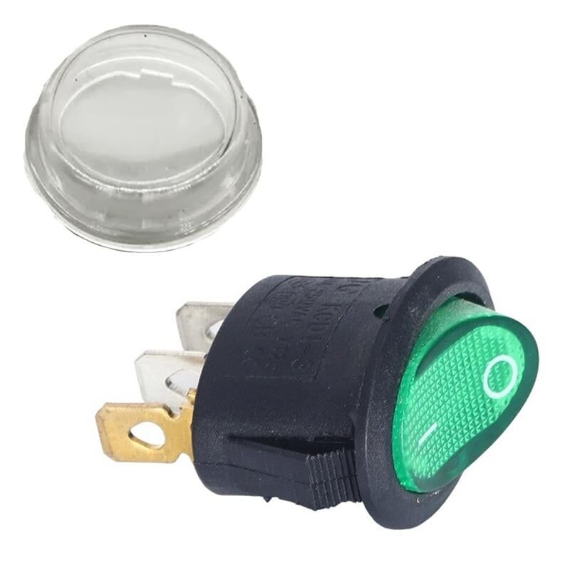 Ayt IC-134-2 Yaylı Yuvarlak Işıksız On Off On 3 Pin Anahtar Aç Kapa Düğme Buton 19x28,5 mm