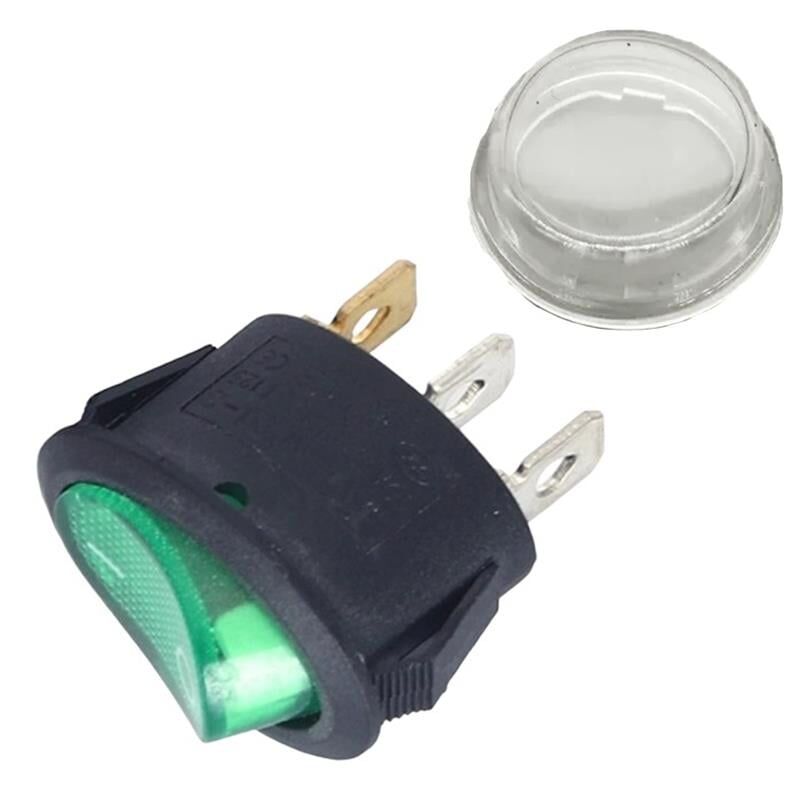 IC-134-2 Yaylı Yuvarlak Işıksız On Off On 3 Pin Anahtar Aç Kapa Düğme Buton 19x28,5 mm