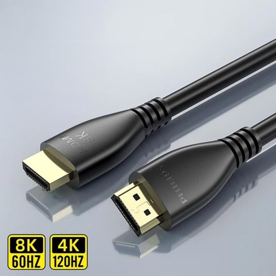 Philips 1 Metre 8K-60HZ 4K-120HZ V2.1 HDMI Görüntü Kablosu (SWV7250/93-T-1.0)