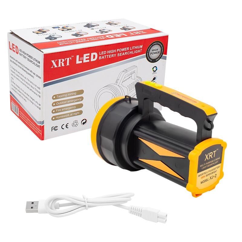 Powermaster Şarjlı Ledli 3 Kademeli El Feneri Flash Modlu Işıldak Kamp Feneri 4-6 Saat Kullanım