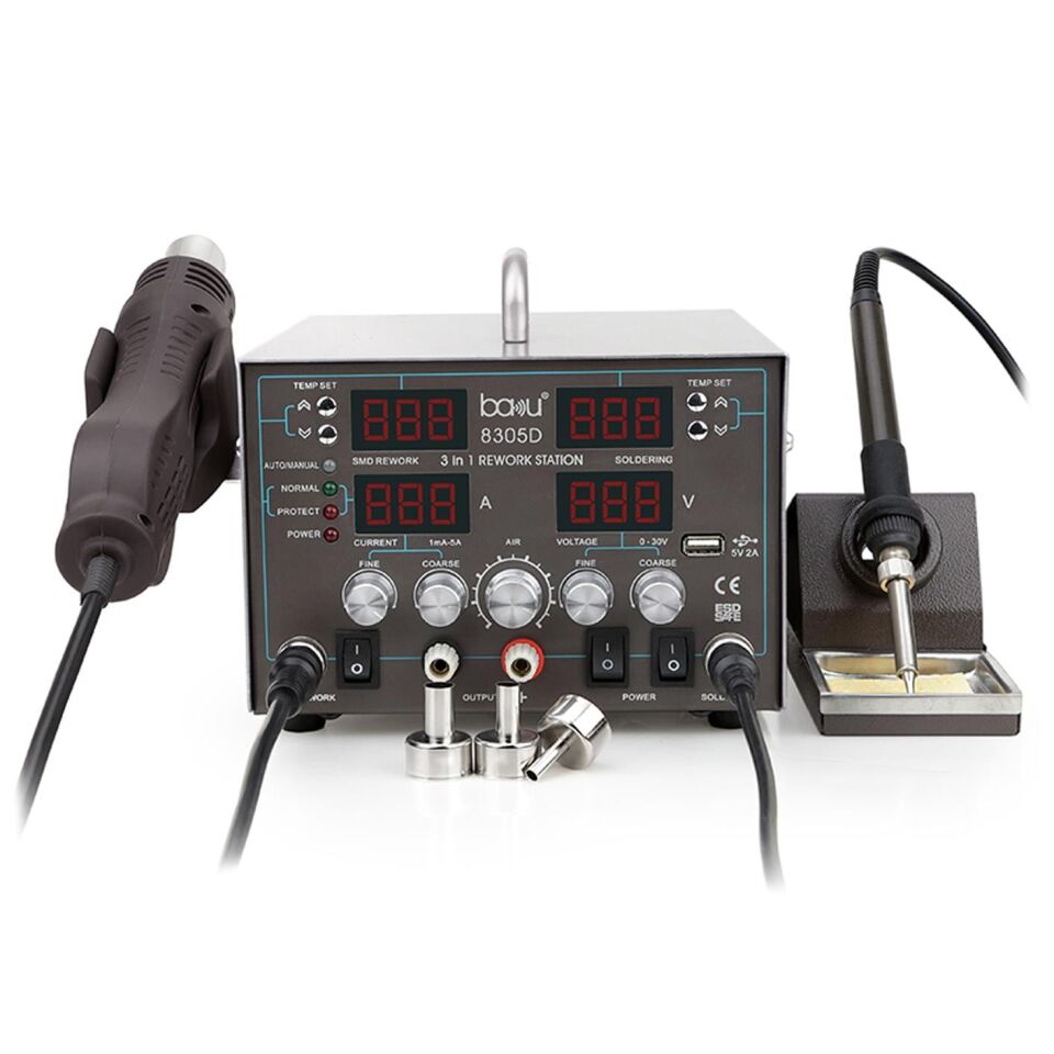 Baku BK-8305D Isı Ayarlı Üflemeli Digital Lehim Havya İstasyonu