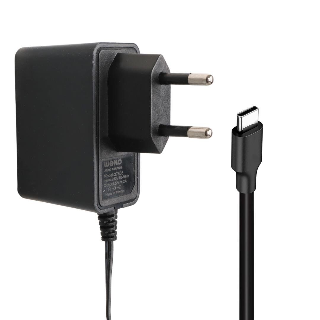 Weko WK-37803 5 Volt 2 Amper Type-C Uçlu Yerli Üretim Priz Tipi Adaptör