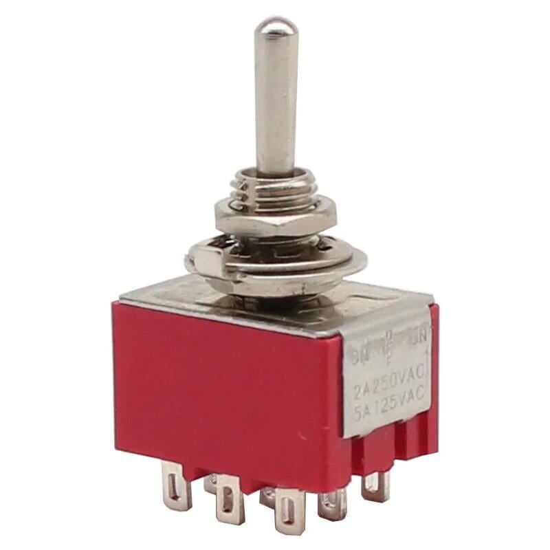 IC-148A 9 Pin Ø6mm On Off Toggle Switch Buton Aç Kapa Butonu 2 Kademe 30mm MTS-302