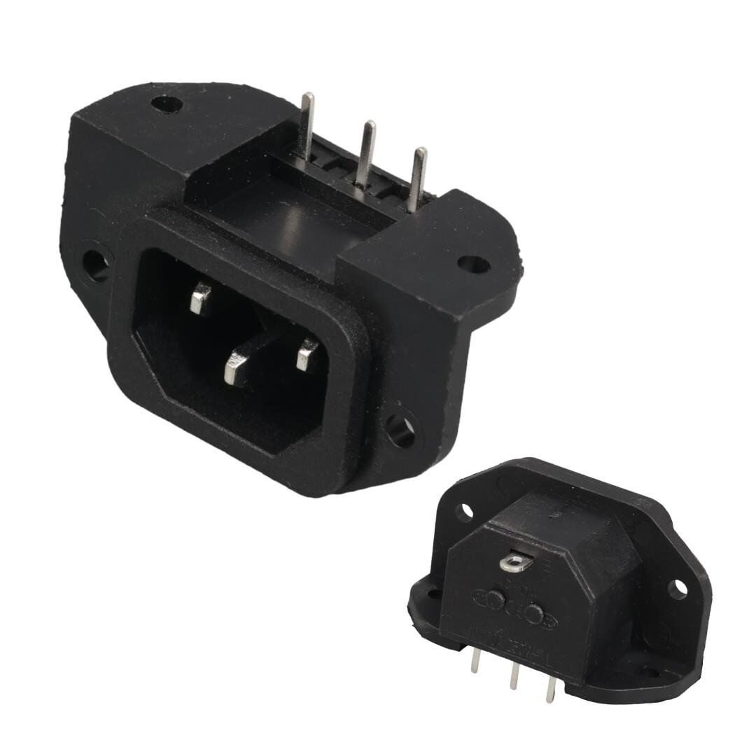 C14 POWER SOKET ERKEK KULAKLI 90C PCB (IC-212C)