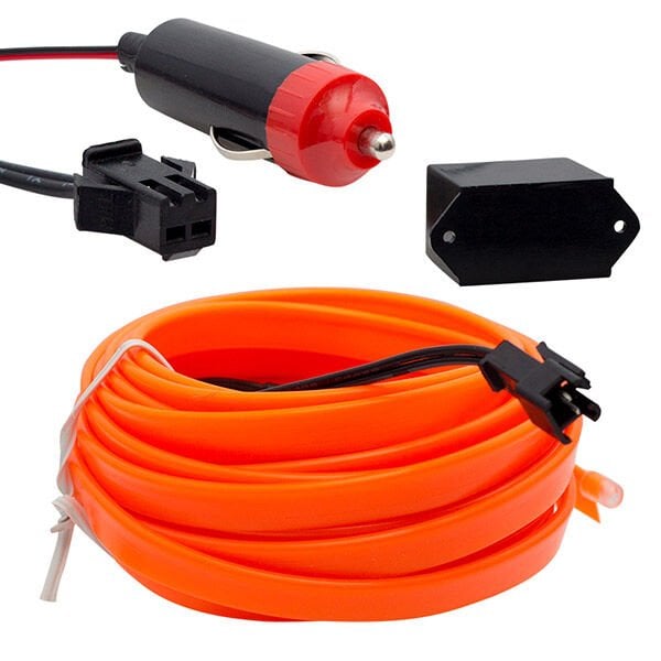 Powermaster 5 Metre Oranj Araç İçi Neon İp Aydınlatma Oto Ambiyans Aydınlatması