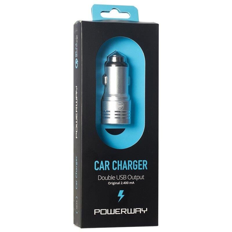 Powerway X-633 Çift Usb li 3.1 Amper Metal Çakmaklık Araç Şarj Cihazı Oto Çakmaklık Şarj Aleti Hızlı Şarj