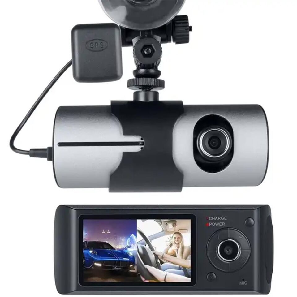Powermaster R300 Gps li Çift Kameralı Araç İçi Dvr Kamera Set Oto Yol Kayıt Kamerası