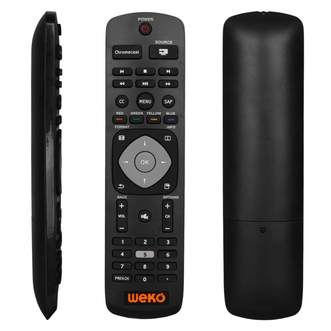 Ayt Philips Uyumlu CH-1764 Chromecast Source Tuşlu Lcd Led Tv Kumandası Uzatan Kumanda