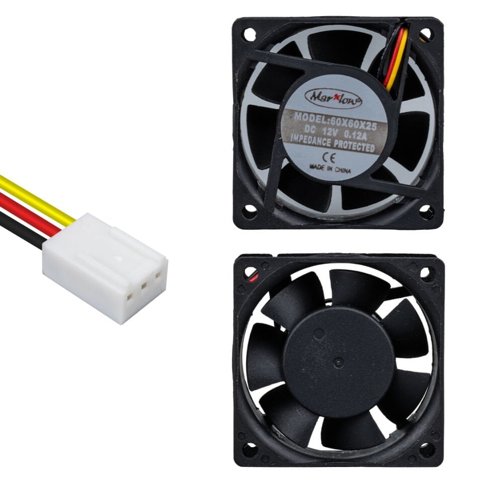 POWERMASTER PM-17896 IC-216 60X60X25 MM 6X6 12 VOLT DC 3 KABLOLU FAN