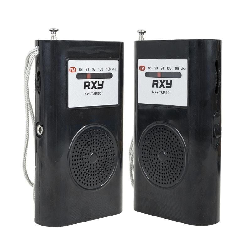 Roxy RXY-Turbo Cep Tipi Mini Analog FM Radyo Küçük El Radyosu Mutfak Radyo Deprem Çantasına Uygun