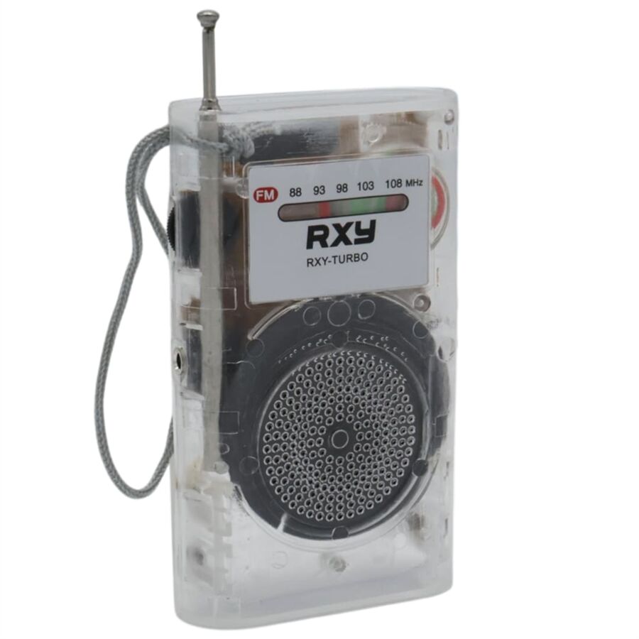 Roxy RXY-Turbo Cep Tipi Mini Analog FM Radyo Küçük El Radyosu Mutfak Radyo Deprem Çantasına Uygun