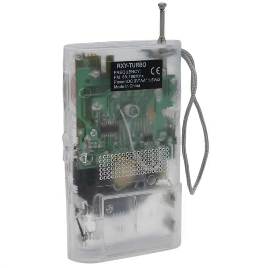 Roxy RXY-Turbo Cep Tipi Mini Analog FM Radyo Küçük El Radyosu Mutfak Radyo Deprem Çantasına Uygun