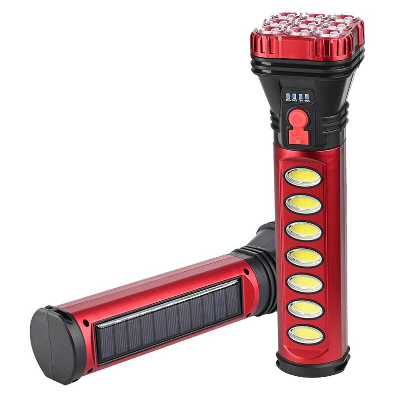 Powermaster HB-707-2 9+4 Ledli Solar + Şarjlı El Feneri Om-30