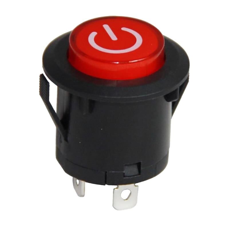 Ayt IC-180E 26mm Yaylı Rocker Buton Işıklı Power Simgeli Düğme Anahtar