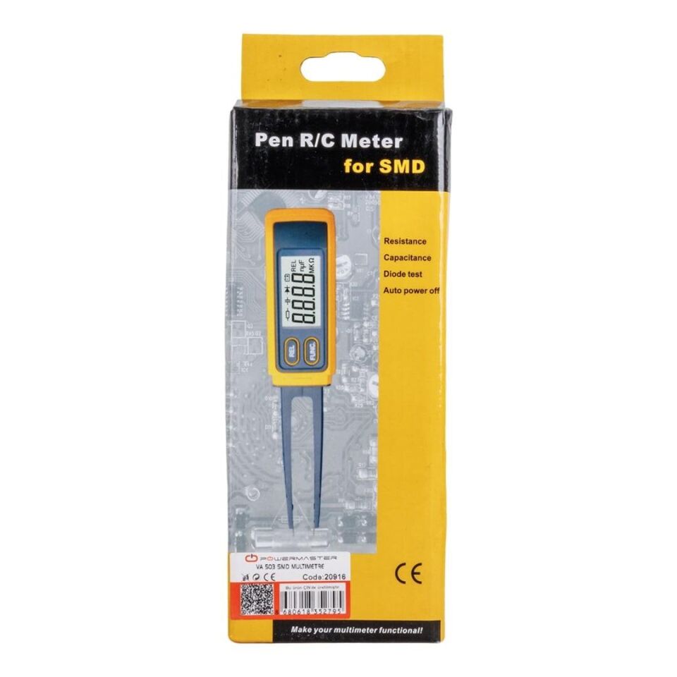 Powermaster VA 503 SMD Multimetre Lcd Ekranlı Ölçüm Cihazı Aleti Diyot Test Cihazı