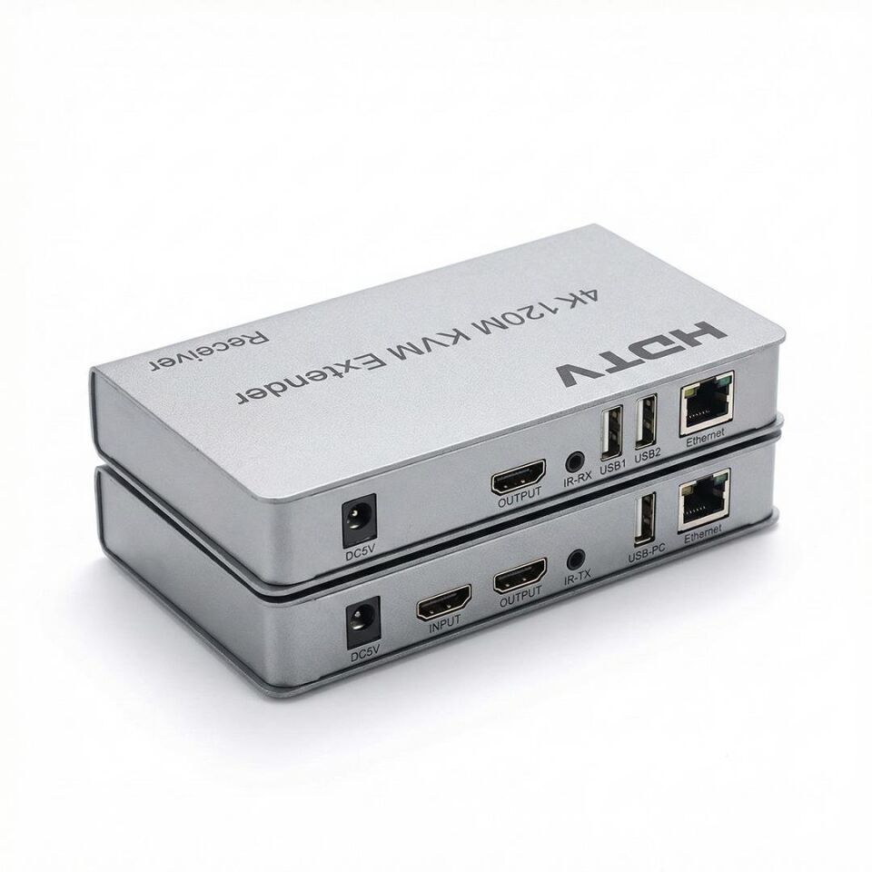 Enkado EKD-HE120KVM 4K 120 Metre HDMI USB KVM Extender Görüntü Aktarıcı