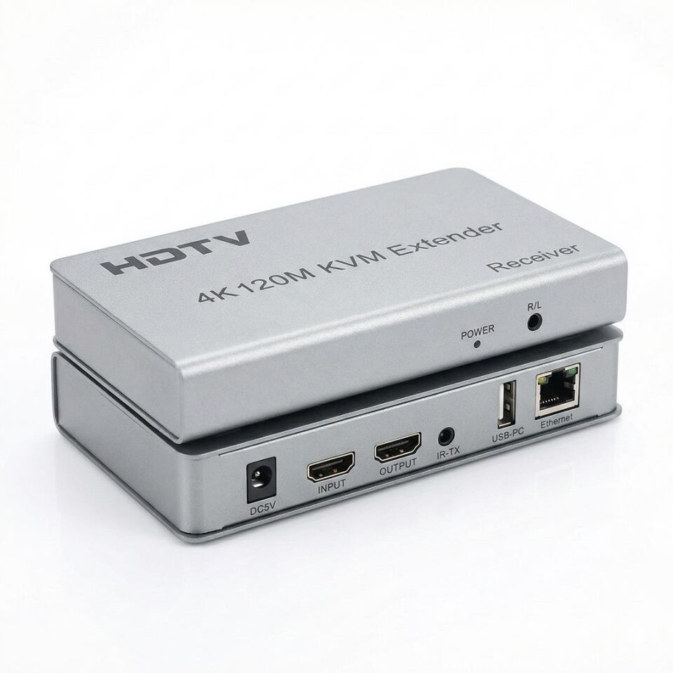 Enkado EKD-HE120KVM 4K 120 Metre HDMI USB KVM Extender Görüntü Aktarıcı