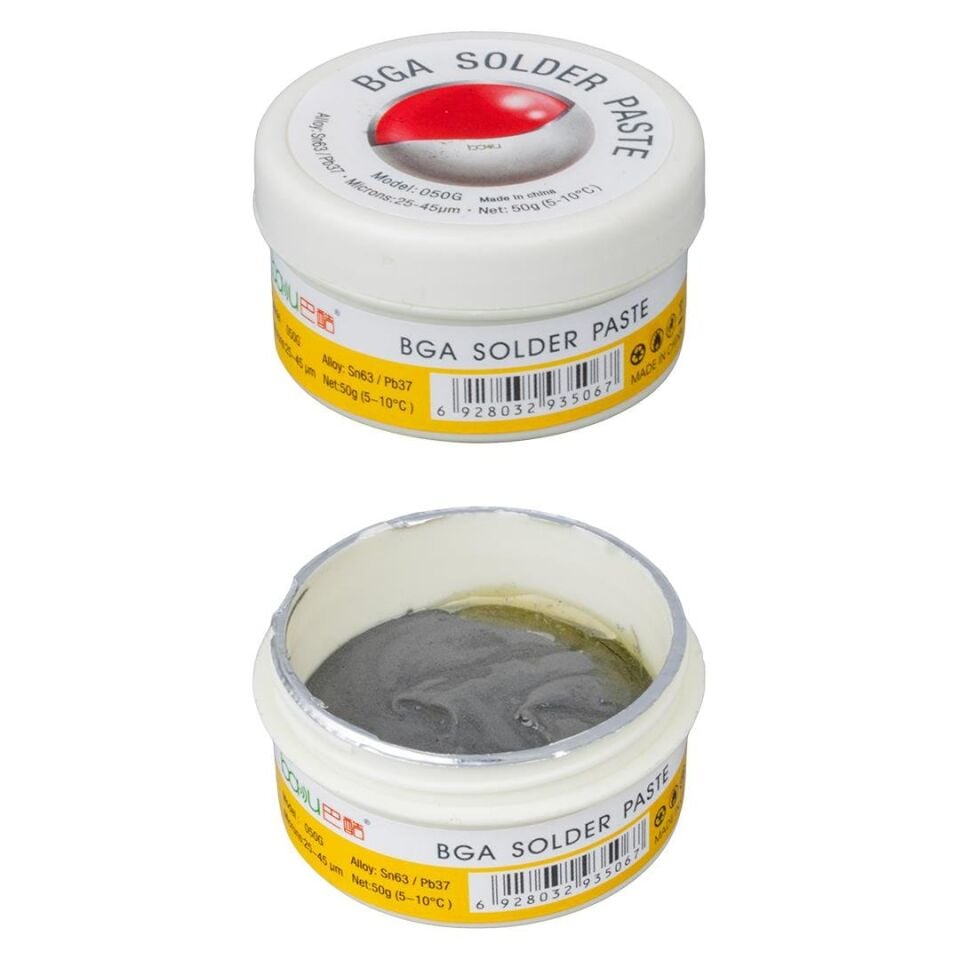 Ayt Baku BK-050G 50 Gram Sıvı Krem Lehim Havya BGA İşlemleri İçin Profesyonel Kalite 25-45 Mikron