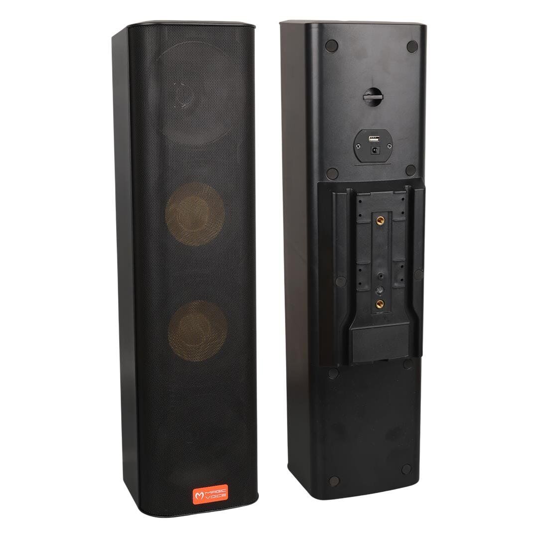 Ayt Magicvoice MV-28 1 Adet 40 Watt Komütatörlü Hat Trafolu Siyah Dikey Sütun Hoparlör Tekli Okul Cami Hoparlörü