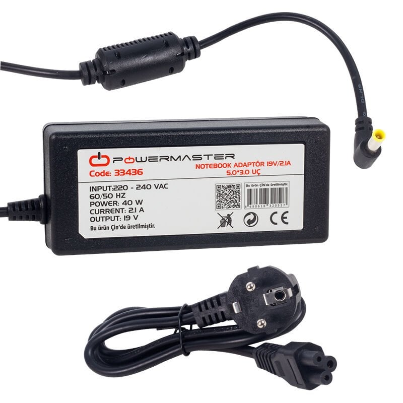 Ayt Powermaster Pm-33436 19 Volt 2.1 Amper 5.0 3.0 Uçlu Samsung Notebook Adaptörü