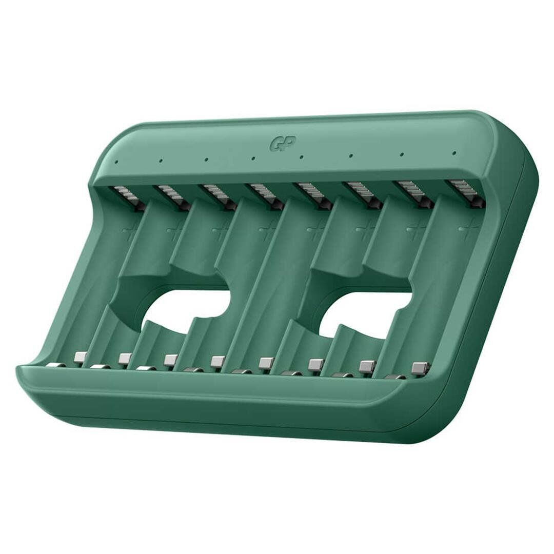 GP Recyko E822 8'Li USB Kalem Pil Şarj Cihazı AA Ve AAA Uyumlu Akıllı LED Göstergeli Profesyonel Şarjlı Ünitesi