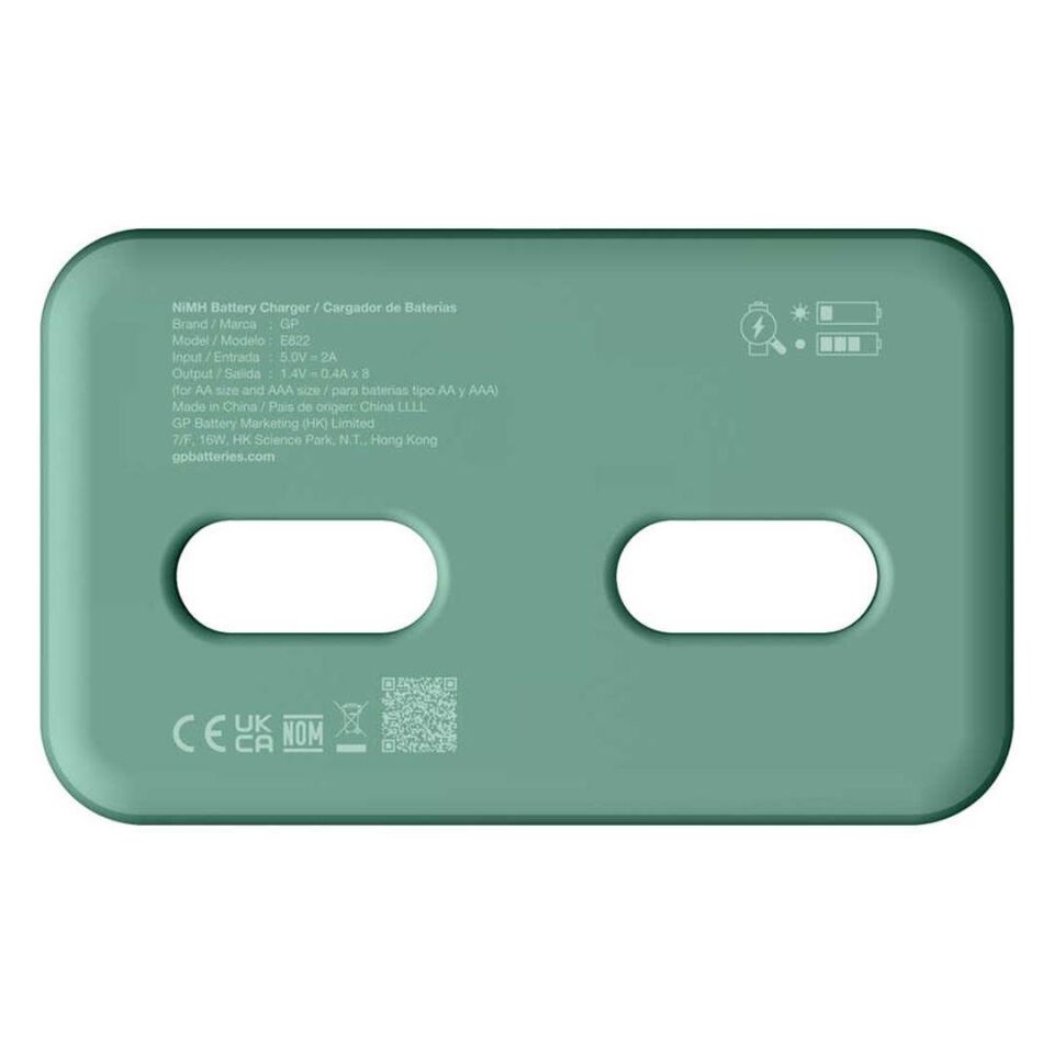 GP Recyko E822 8'Li USB Kalem Pil Şarj Cihazı AA Ve AAA Uyumlu Akıllı LED Göstergeli Profesyonel Şarjlı Ünitesi