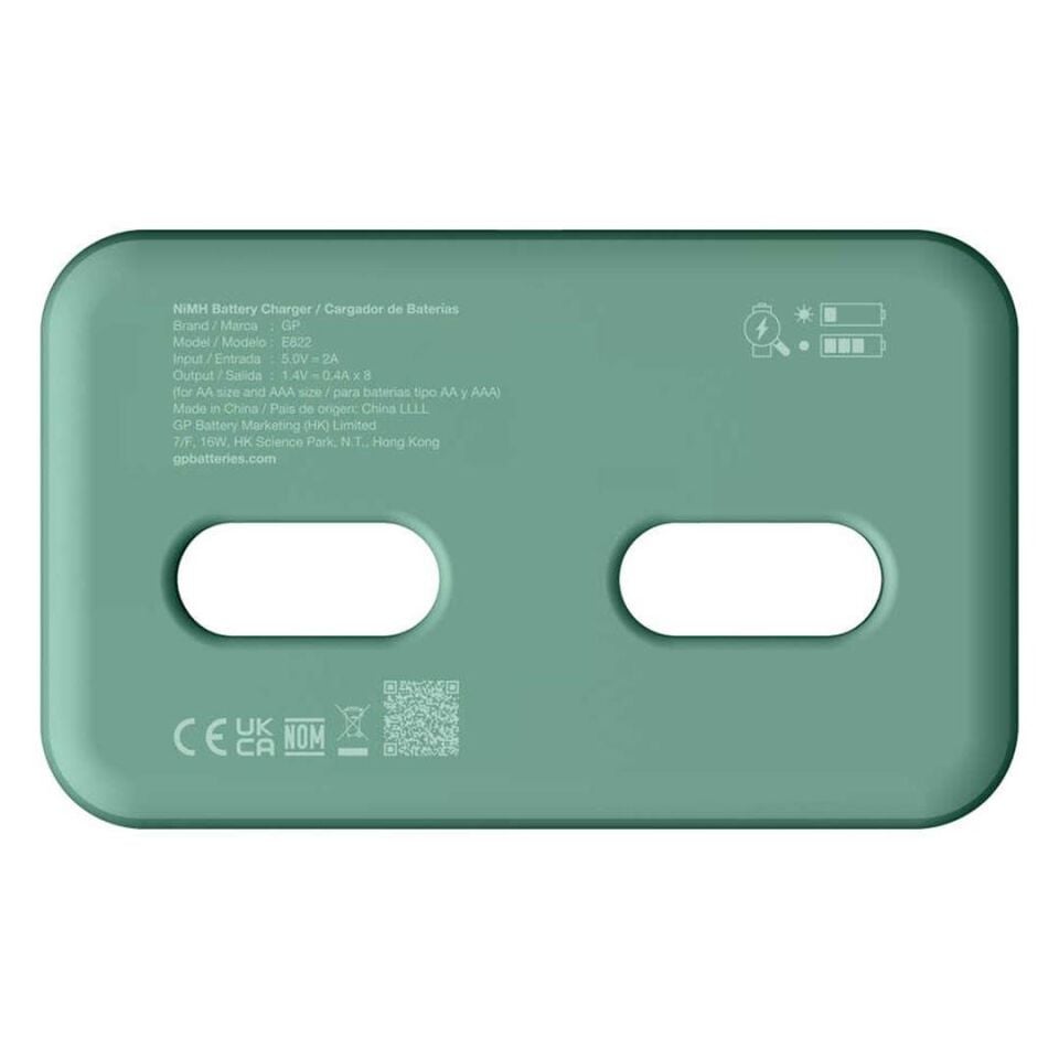 GP Recyko E822 8'Li USB Kalem Pil Şarj Cihazı AA Ve AAA Uyumlu Akıllı LED Göstergeli Profesyonel Şarjlı Ünitesi