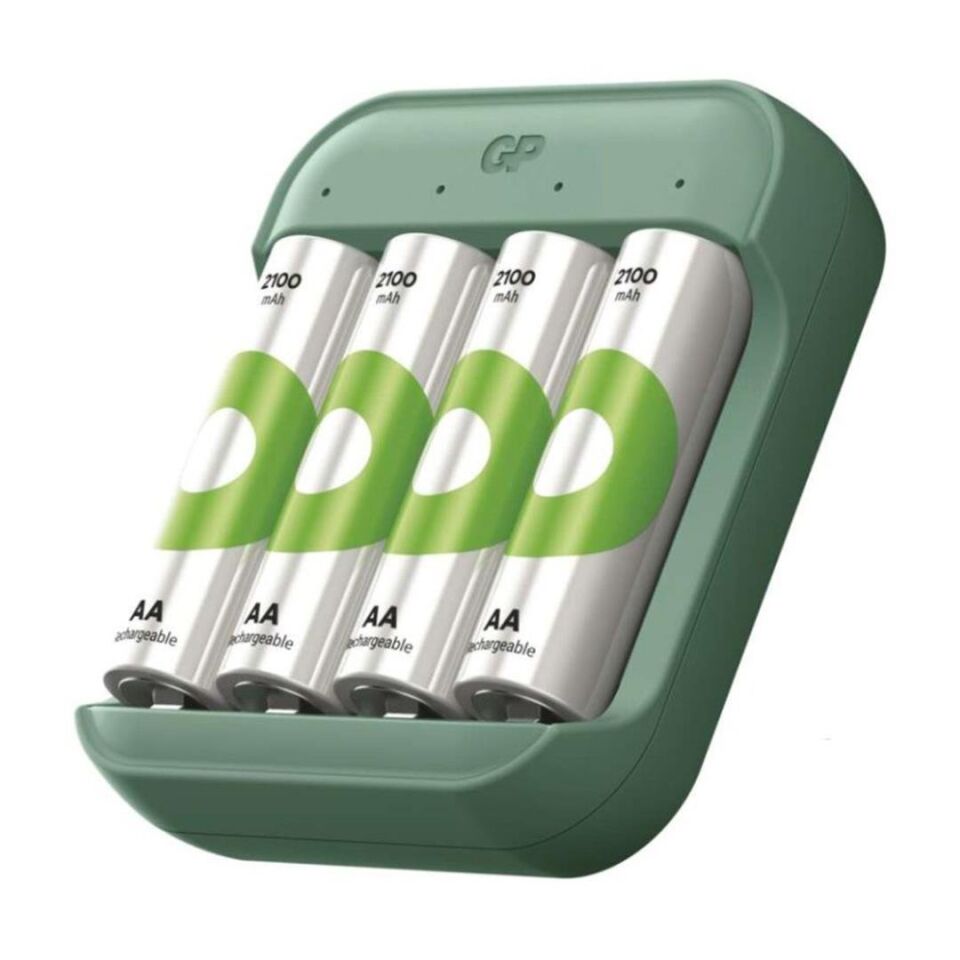 GP Recyko B423 USB Pil Şarj Cihazı Seti  4 Adet AA 2700Mah Yüksek Kapasiteli Şarjlı Pil Dahil